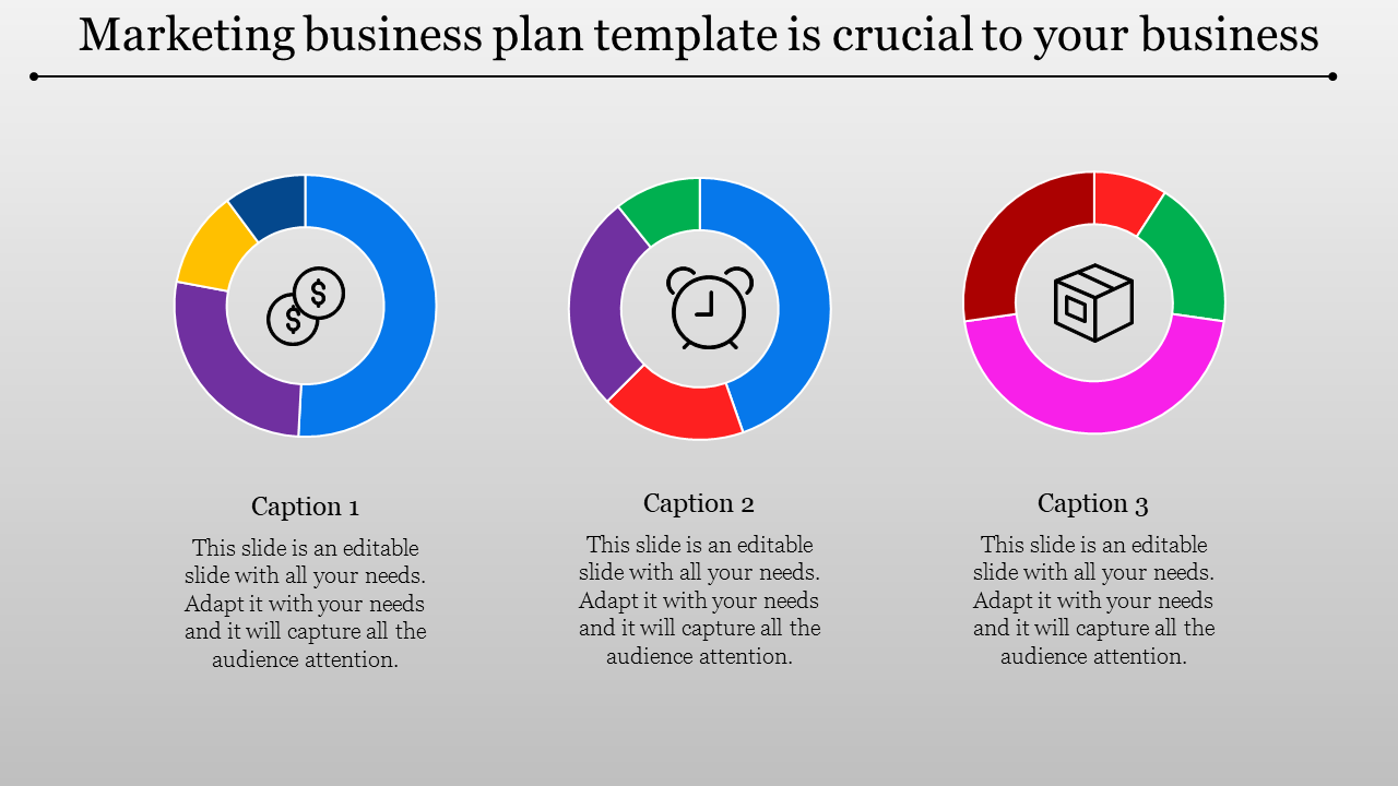 Marketing Business Plan Template With Chart Model